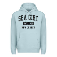 Blue Mist womens sea girt new jersey nj vintage sports design black design v nec Premium Hoodie - linhVisuals