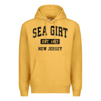 Mustard womens sea girt new jersey nj vintage sports design black design v nec Premium Hoodie - linhVisuals