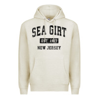 Oatmeal Heather womens sea girt new jersey nj vintage sports design black design v nec Premium Hoodie - linhVisuals
