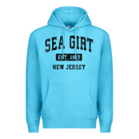 Ocean Blue womens sea girt new jersey nj vintage sports design black design v nec Premium Hoodie - linhVisuals