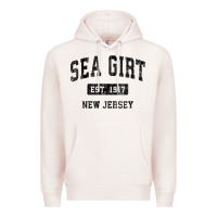 Pale Pink womens sea girt new jersey nj vintage sports design black design v nec Premium Hoodie - linhVisuals
