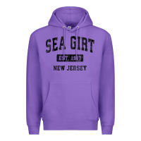 Purple womens sea girt new jersey nj vintage sports design black design v nec Premium Hoodie - linhVisuals