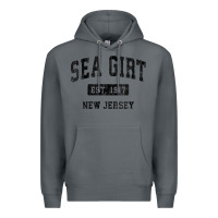 Rock womens sea girt new jersey nj vintage sports design black design v nec Premium Hoodie - linhVisuals