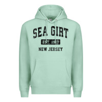 Seafoam womens sea girt new jersey nj vintage sports design black design v nec Premium Hoodie - linhVisuals