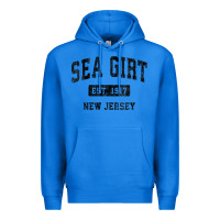 True Royal womens sea girt new jersey nj vintage sports design black design v nec Premium Hoodie - linhVisuals