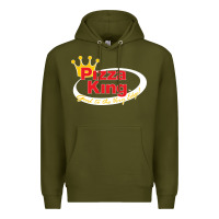 Army Green pizza king cowboy Premium Hoodie - linhVisuals