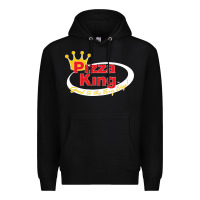 Black pizza king cowboy Premium Hoodie - linhVisuals