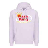 Lilac pizza king cowboy Premium Hoodie - linhVisuals