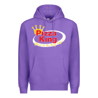 Purple pizza king cowboy Premium Hoodie - linhVisuals
