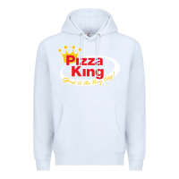 White pizza king cowboy Premium Hoodie - linhVisuals