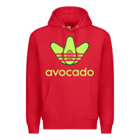Red newavocado originals three stripes Premium Hoodie - linhVisuals