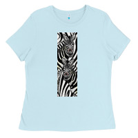 Baby Blue Zebra Ladies Tee - LillyAllenDesigns