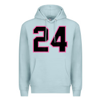 Blue Mist number 24 sports jersey athlete fan pink black lucky number t shirt Premium Hoodie - linhVisuals