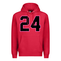 Cardinal number 24 sports jersey athlete fan pink black lucky number t shirt Premium Hoodie - linhVisuals
