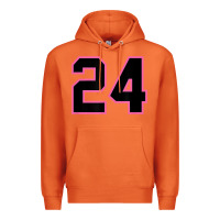 Carrot number 24 sports jersey athlete fan pink black lucky number t shirt Premium Hoodie - linhVisuals
