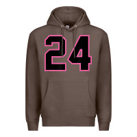 Coffee number 24 sports jersey athlete fan pink black lucky number t shirt Premium Hoodie - linhVisuals