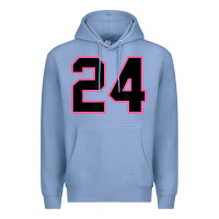 Colony Blue number 24 sports jersey athlete fan pink black lucky number t shirt Premium Hoodie - linhVisuals