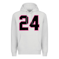 Dove Grey number 24 sports jersey athlete fan pink black lucky number t shirt Premium Hoodie - linhVisuals