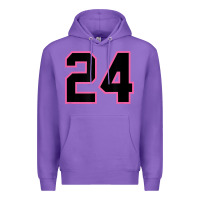 Purple number 24 sports jersey athlete fan pink black lucky number t shirt Premium Hoodie - linhVisuals