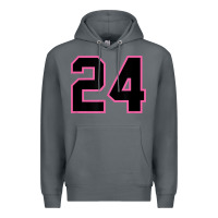 Rock number 24 sports jersey athlete fan pink black lucky number t shirt Premium Hoodie - linhVisuals