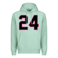 Seafoam number 24 sports jersey athlete fan pink black lucky number t shirt Premium Hoodie - linhVisuals