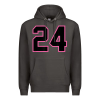 Smoke number 24 sports jersey athlete fan pink black lucky number t shirt Premium Hoodie - linhVisuals