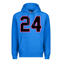 True Royal number 24 sports jersey athlete fan pink black lucky number t shirt Premium Hoodie - linhVisuals
