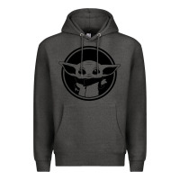 Charcoal Heather newbaby yoda 01 Premium Hoodie - linhVisuals