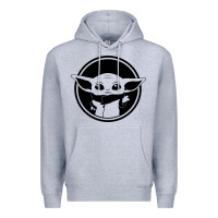 Heather Grey newbaby yoda 01 Premium Hoodie - linhVisuals