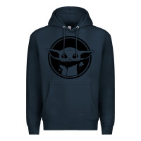 Navy newbaby yoda 01 Premium Hoodie - linhVisuals
