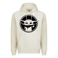 Oatmeal Heather newbaby yoda 01 Premium Hoodie - linhVisuals