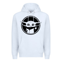 White newbaby yoda 01 Premium Hoodie - linhVisuals
