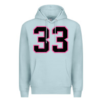 Blue Mist number 33 sports jersey athlete fan pink black lucky number t shirt Premium Hoodie - linhVisuals