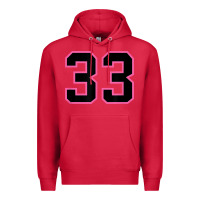 Cardinal number 33 sports jersey athlete fan pink black lucky number t shirt Premium Hoodie - linhVisuals