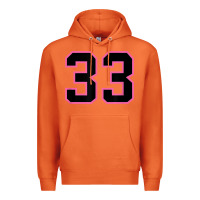Carrot number 33 sports jersey athlete fan pink black lucky number t shirt Premium Hoodie - linhVisuals