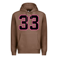 Chestnut number 33 sports jersey athlete fan pink black lucky number t shirt Premium Hoodie - linhVisuals