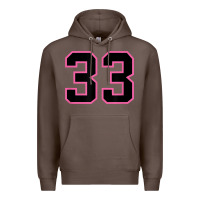Coffee number 33 sports jersey athlete fan pink black lucky number t shirt Premium Hoodie - linhVisuals