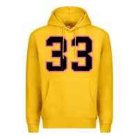 Lemon number 33 sports jersey athlete fan pink black lucky number t shirt Premium Hoodie - linhVisuals