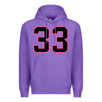 Purple number 33 sports jersey athlete fan pink black lucky number t shirt Premium Hoodie - linhVisuals