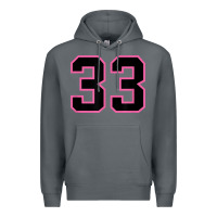Rock number 33 sports jersey athlete fan pink black lucky number t shirt Premium Hoodie - linhVisuals