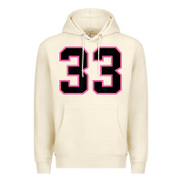 Sandshell number 33 sports jersey athlete fan pink black lucky number t shirt Premium Hoodie - linhVisuals