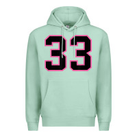 Seafoam number 33 sports jersey athlete fan pink black lucky number t shirt Premium Hoodie - linhVisuals
