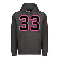 Smoke number 33 sports jersey athlete fan pink black lucky number t shirt Premium Hoodie - linhVisuals