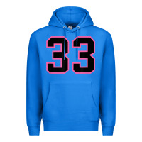 True Royal number 33 sports jersey athlete fan pink black lucky number t shirt Premium Hoodie - linhVisuals