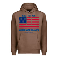 Newback To Back World War Champs Back Premium Hoodie | Teevron