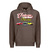 Coffee vintage classic oldies cars Premium Hoodie - linhVisuals