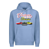 Colony Blue vintage classic oldies cars Premium Hoodie - linhVisuals