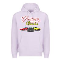 Lilac vintage classic oldies cars Premium Hoodie - linhVisuals