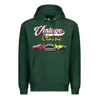 Sports Green vintage classic oldies cars Premium Hoodie - linhVisuals