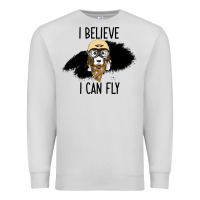 Dove Grey I Beleive I Can Fly, Dog, Premium Sweatshirt - Bettercallsaul